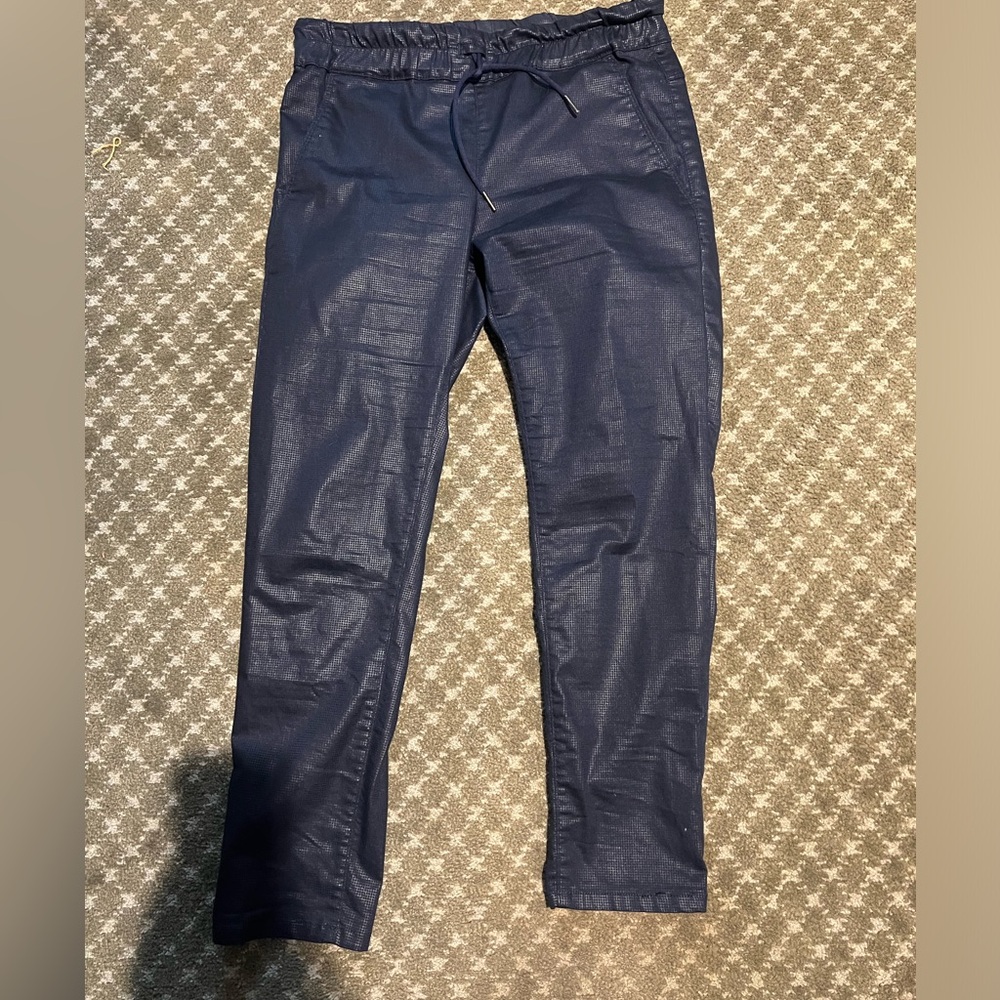 Bevy flog navy coated pants Shely style
